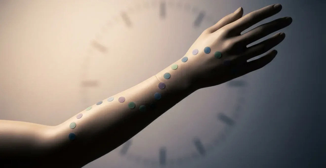 Schéma abstrait de rotation des sites d'injection sur les bras