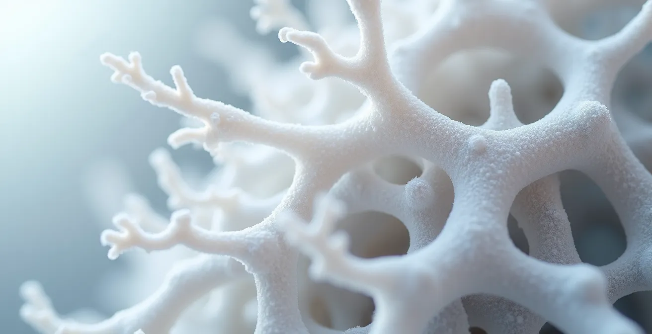 Vue macro d'une structure synaptique en développement représentant le cerveau adolescent