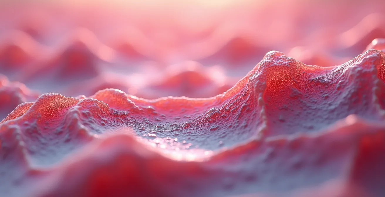 Vue abstraite des dommages tissulaires causés par différents modes de consommation