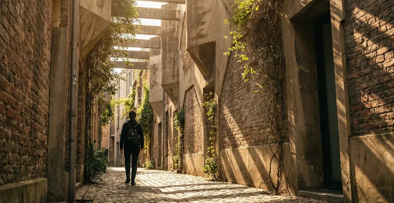 Personne explorant un lieu inconnu de sa ville comme une micro-aventure